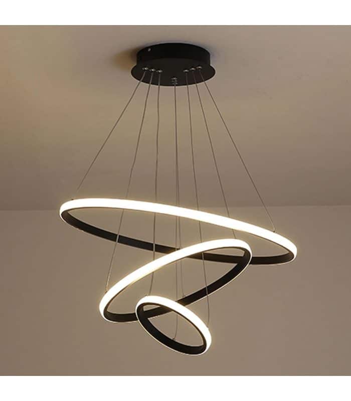 Suspension Jazy Noir Led 144W 220V
