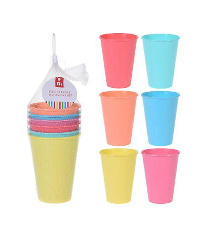 Lot de 6 mugs en polypropylène Coloris assortis