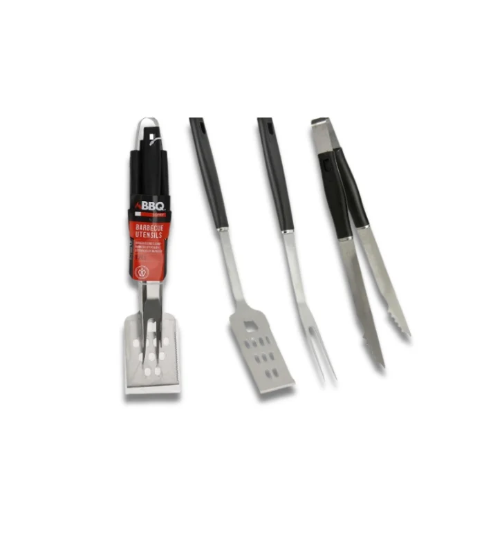 Ensemble D'Outils Pour Barbecue En Acier Inoxydable 3 Pièces
