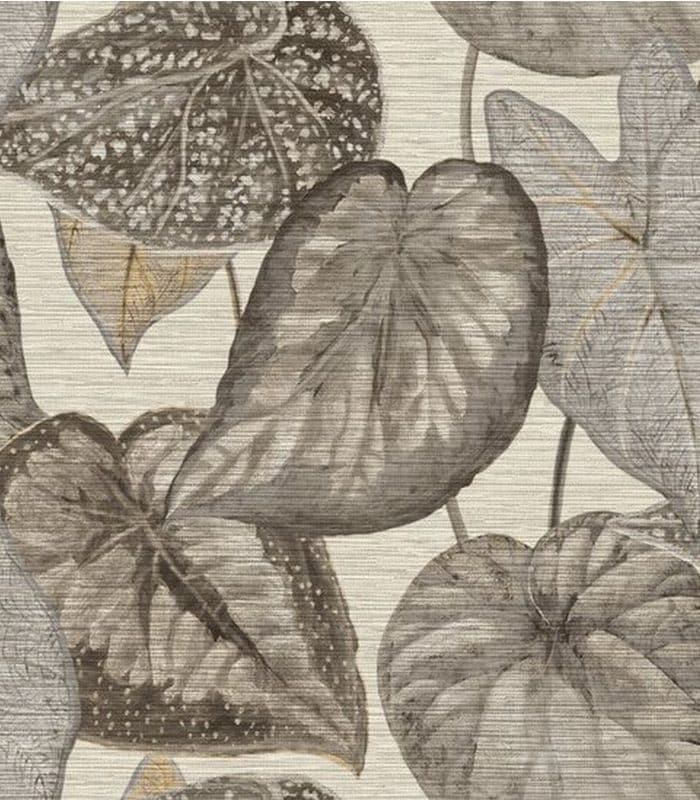 Papier Peint Tropical Leaves Beige