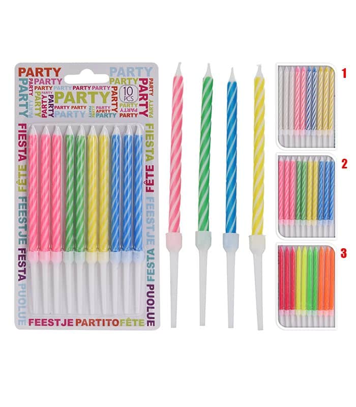 Bougies à gâteau – lot de 10 pièces