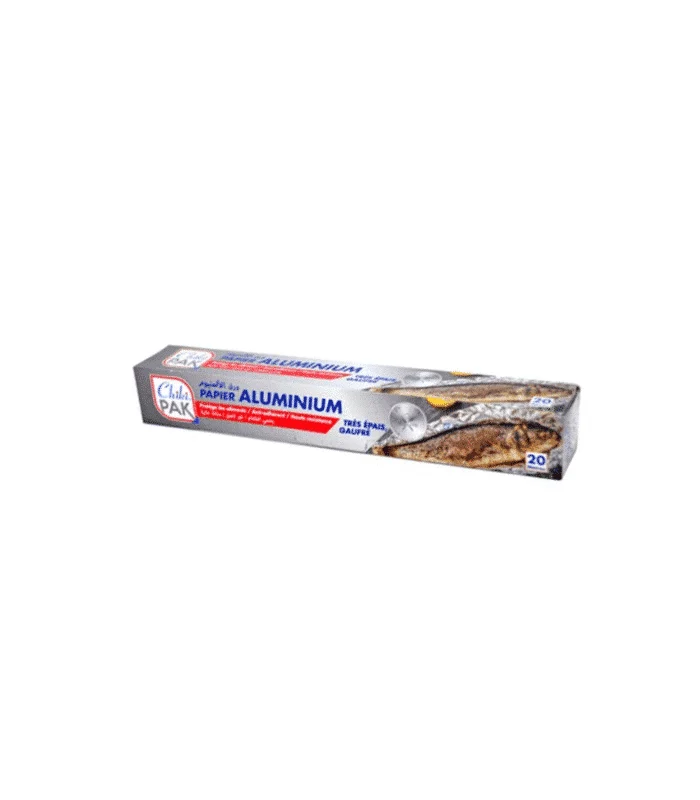 Papier Aluminium Epais Gaufre 20 Metres Chikipak
