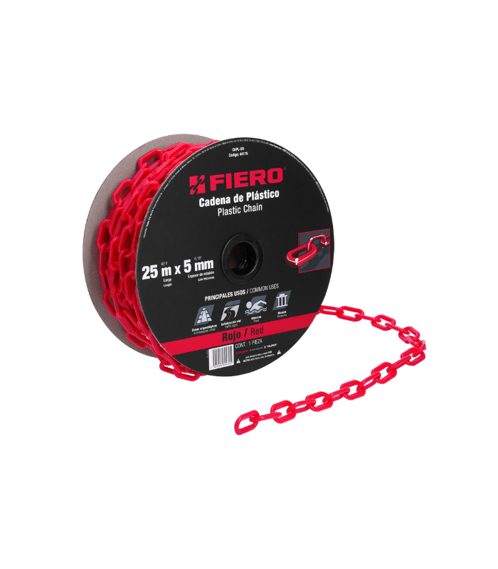 Chaîne En Plastique Rouge 5 Mm