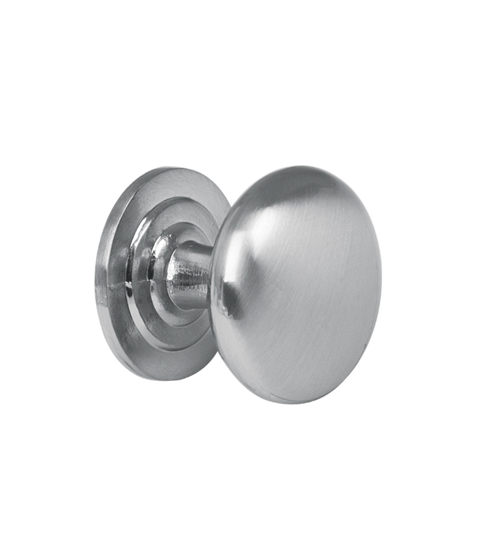 Bouton De Meuble Rond Finition Nickel Satiné