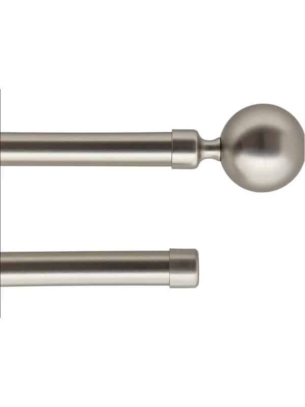 Kit extensible 120‑210 cm ø19cm embout double finial paloma argent