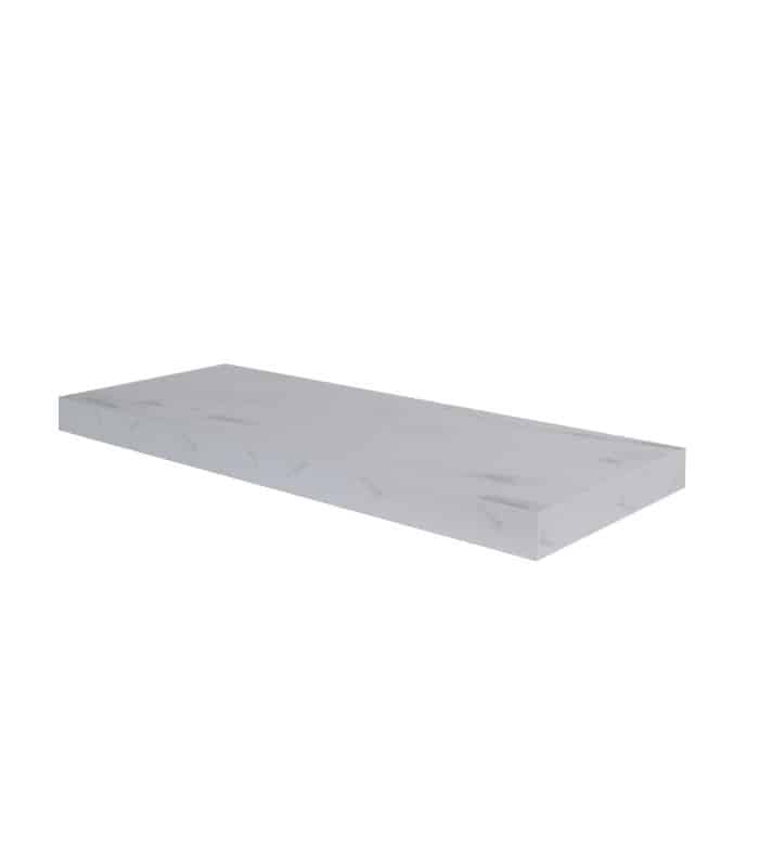 Étagère murale effet marbre blanc 60×23,5×3,8cm