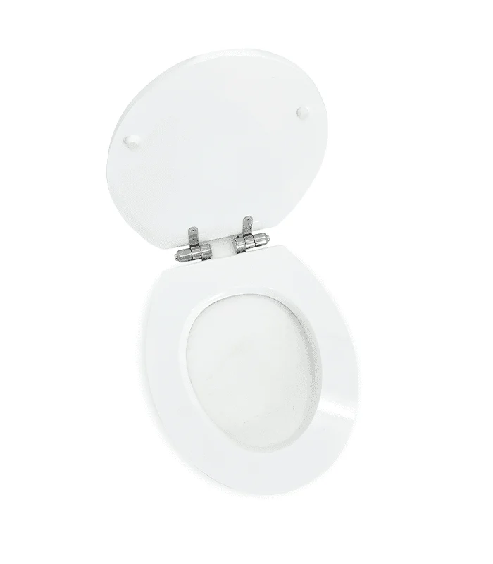Abattant Wc En Mdf Avec Frein De Chute Blanc Brillant