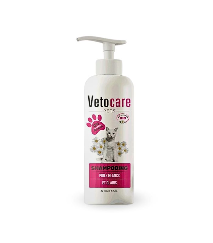 Shampoing poils blanc et clairs pour chiens 200ml