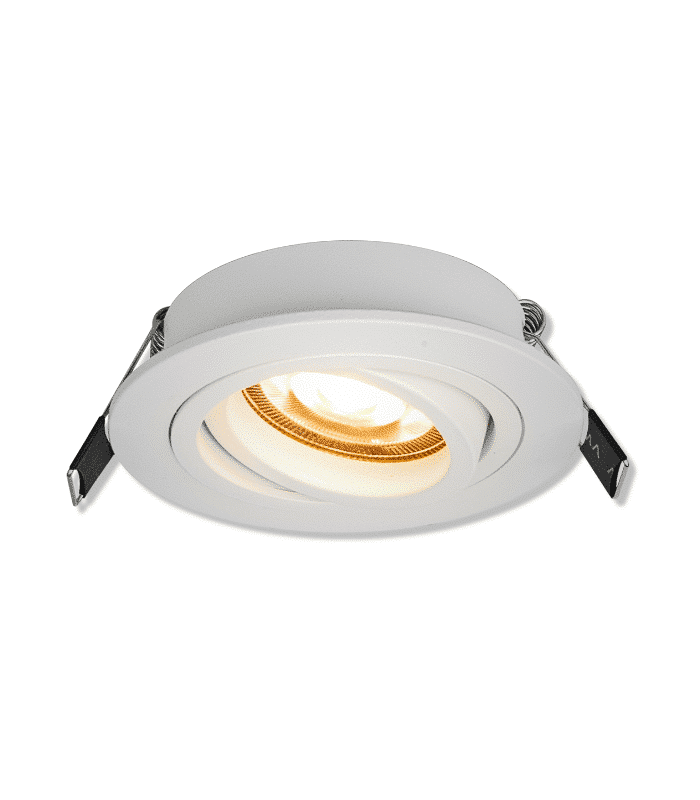 Spot rond en Aluminium encastrable 90x25mm GU10 blanc
