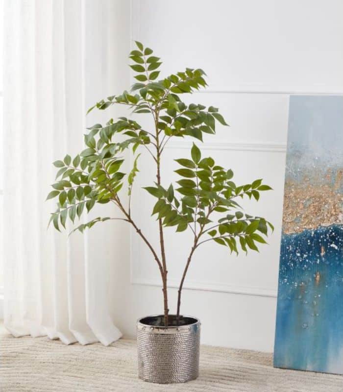 Pot en céramique argent 17,5×19,5 cm
