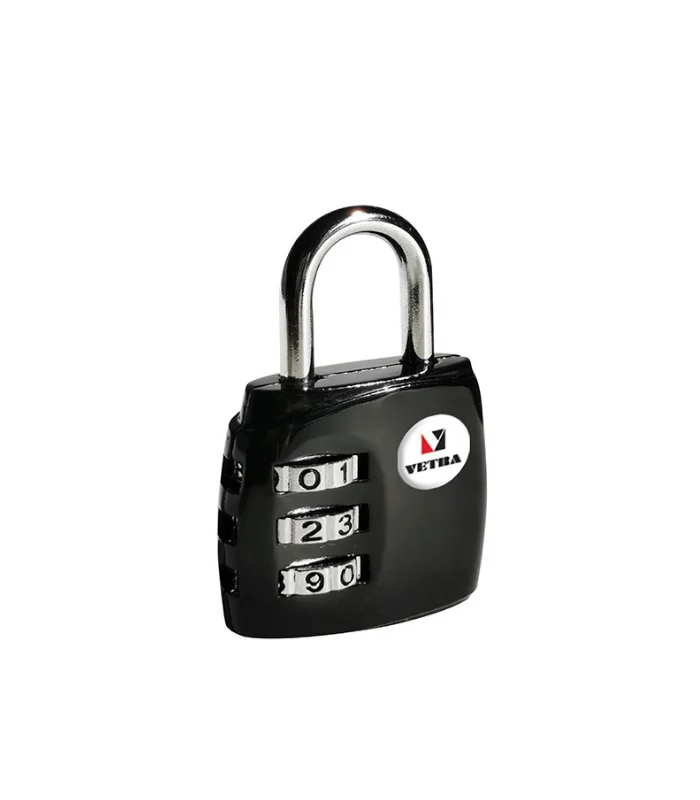 Jeu De Cadenas A 3 Codes 33Mm Rouge/Noir Vetra
