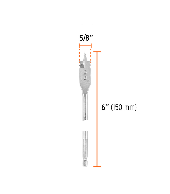 Foret a bois plat 16×150 mm