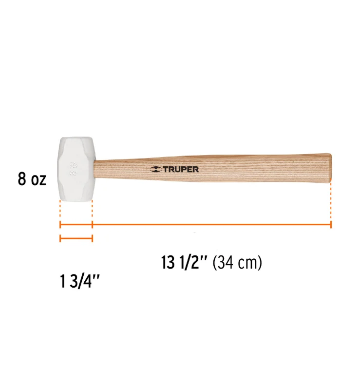 Marteau caoutchouc avec manche en bois