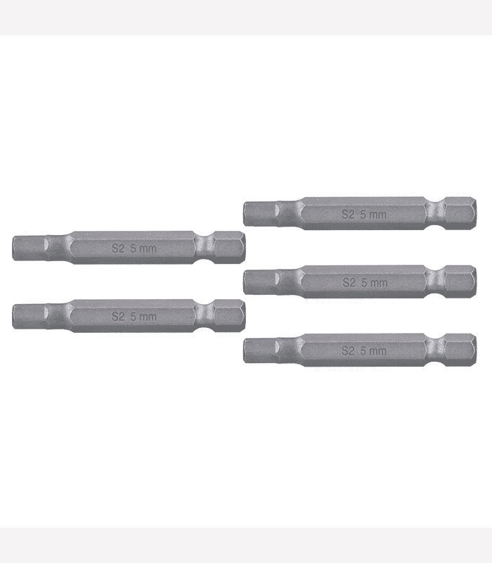 Set de 5 embout hexagonaux 5mm 6,5 x50 mm