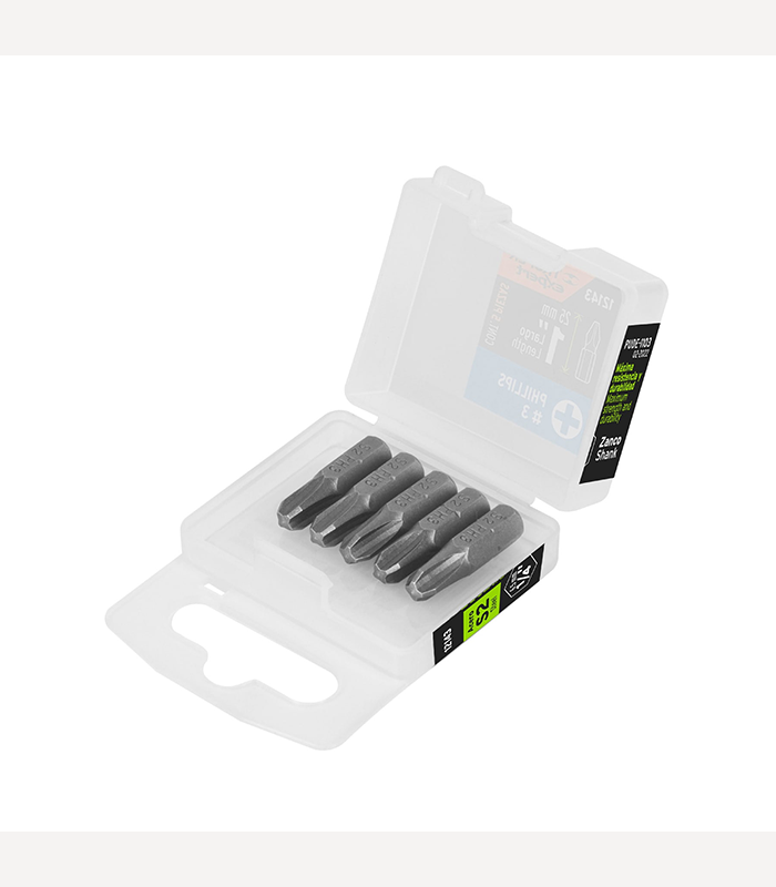 Set de 5 embouts de vissage PH3 6,5×25 mm
