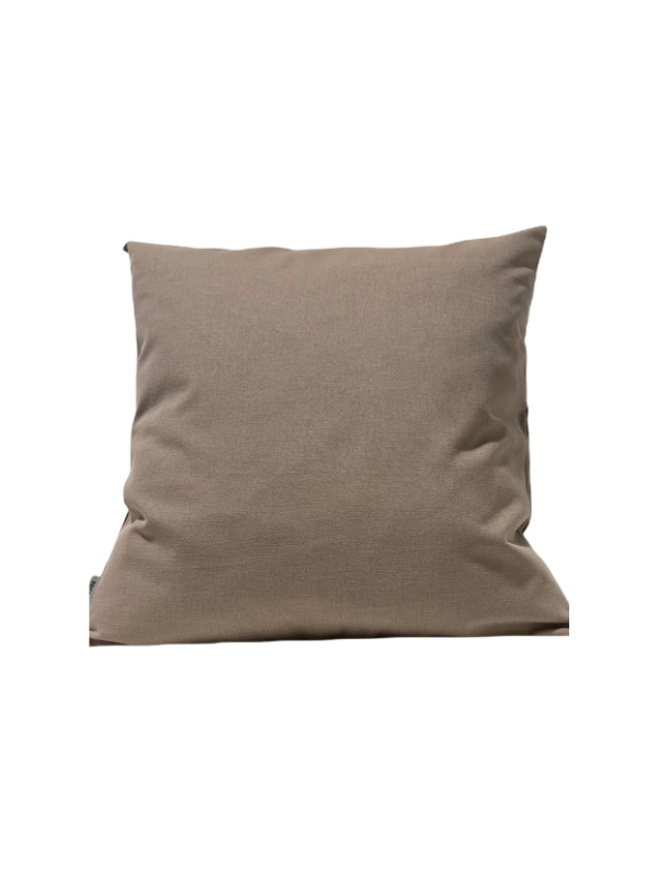 Coussin rempli de fibre taupe 45 x 45 cm
