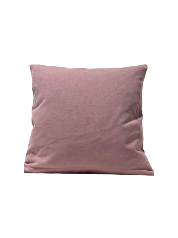 Coussin rempli de fibre rose poudré 45 x 45 cm