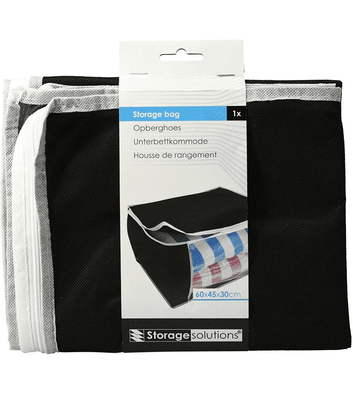 Sac De Rangement Noir 60X30X45Cm