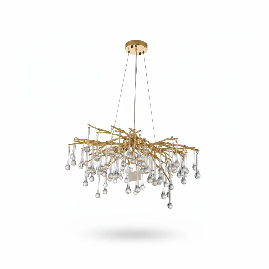 Suspension Brillance Alluminium /Crystal G9 220v