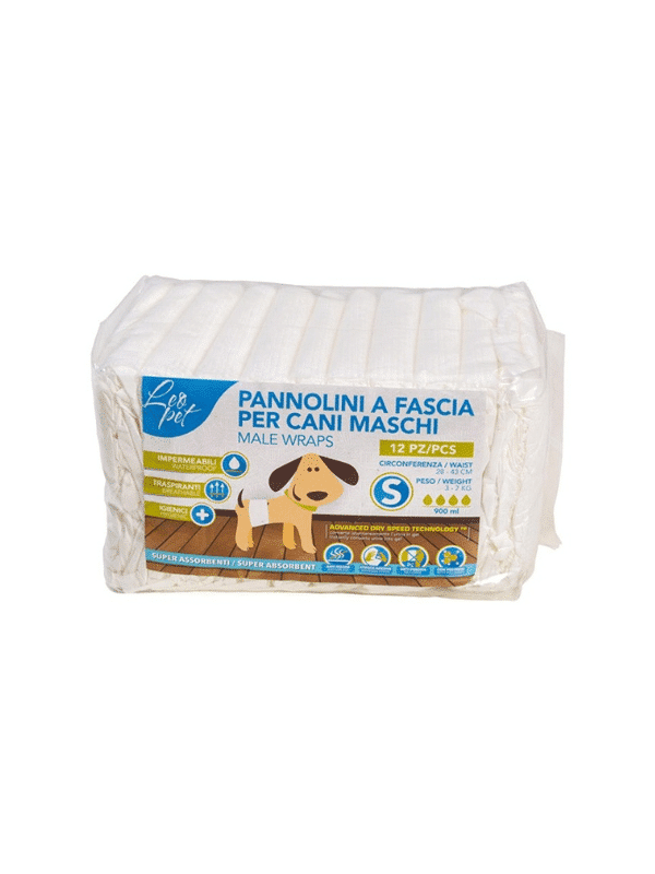 Couche à ceinture pour chiens mâles 3-7kg taille S