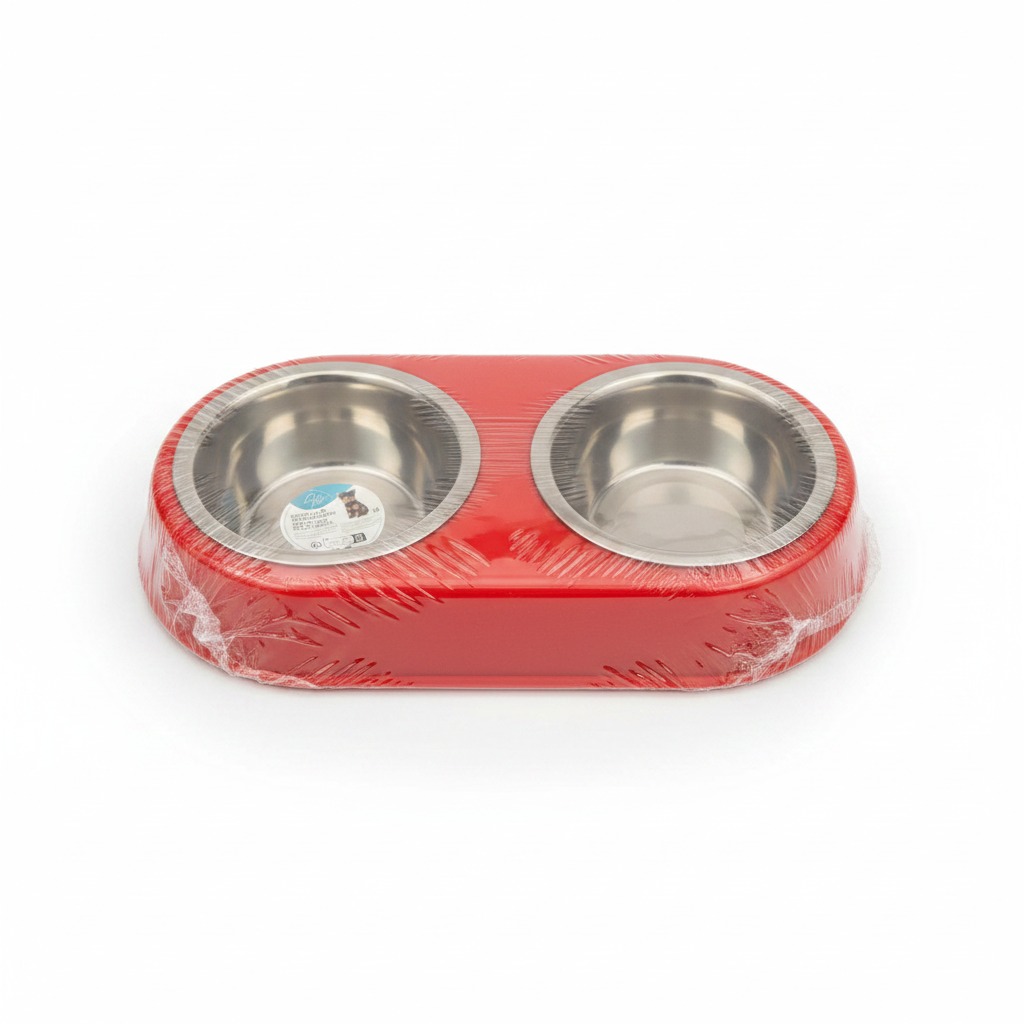 Bol Double Antid�rapant en Inox 2x450 Ml Clrs Ass