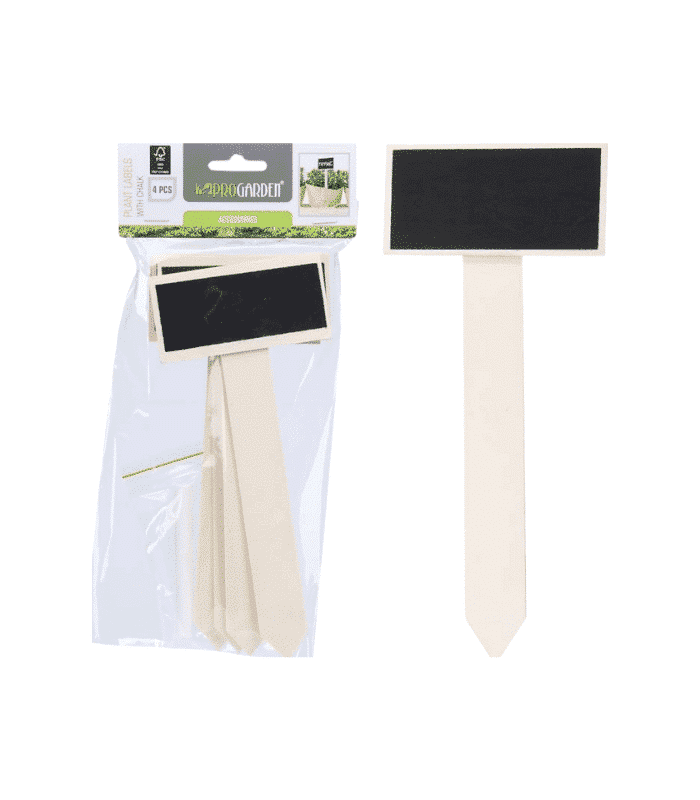 Set De 4 Étiquettes Pour Plantes Avec Craie