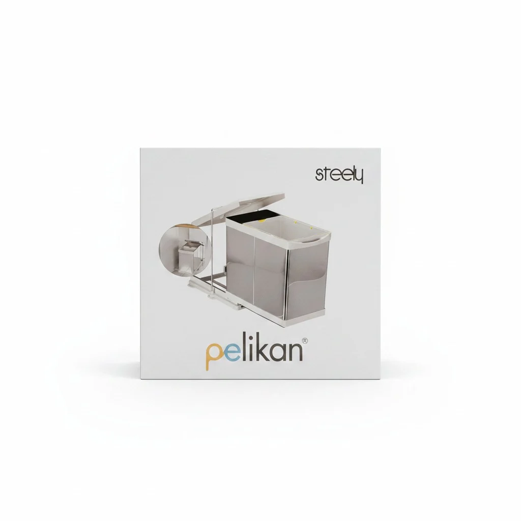 Poubelle Coulis 14+14L Inox 21200