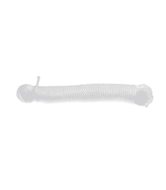 Fil enroulé pour linge 4 mm / 20 mètres blanc