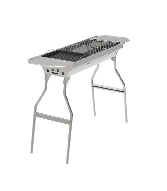 Barbecue Au Charbon En Acier Inoxydable 110X33.5X70 Cm