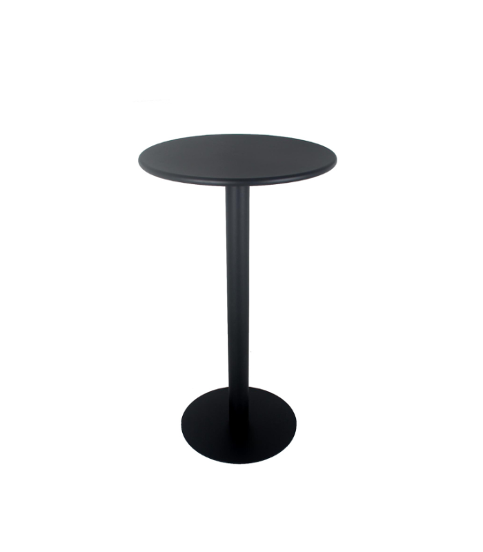Table de bar ronde 60X105 cm métal noir