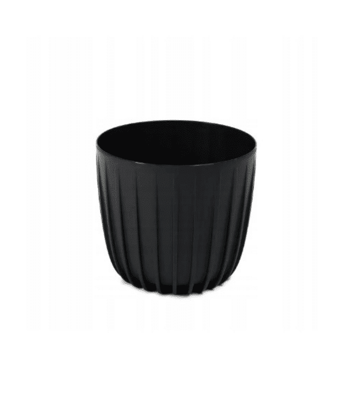 Pot De Fleur Cover Low Mira 200 Mm Noir