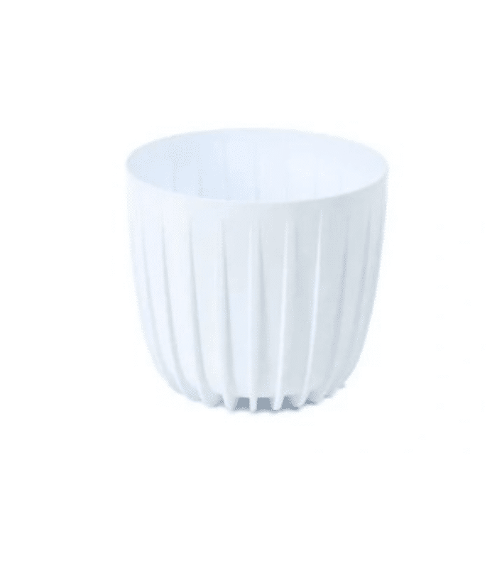 Pot De Fleur Cover Low Mira 200 Mm Blanc