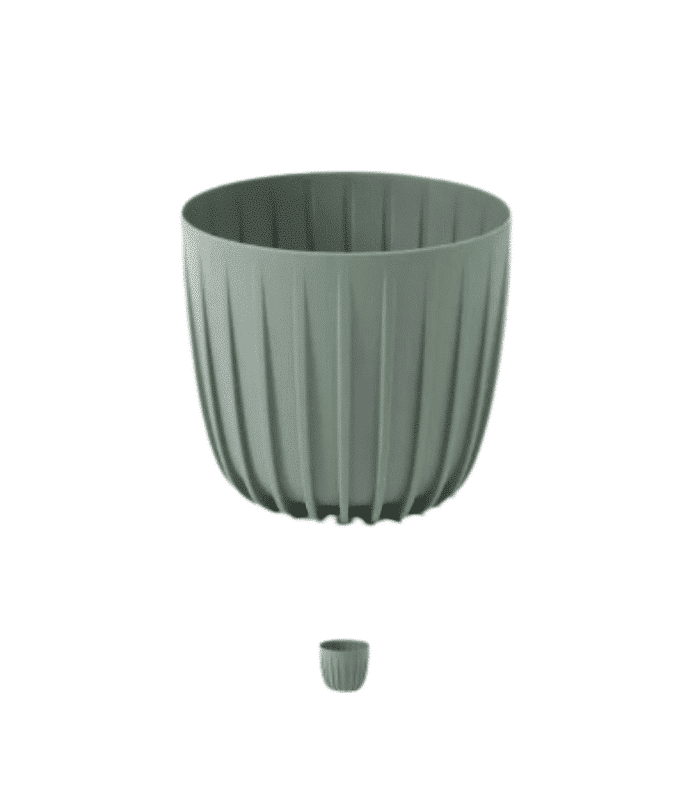 Pot De Fleur Cover Low Mira 20 Cm Vert Gris