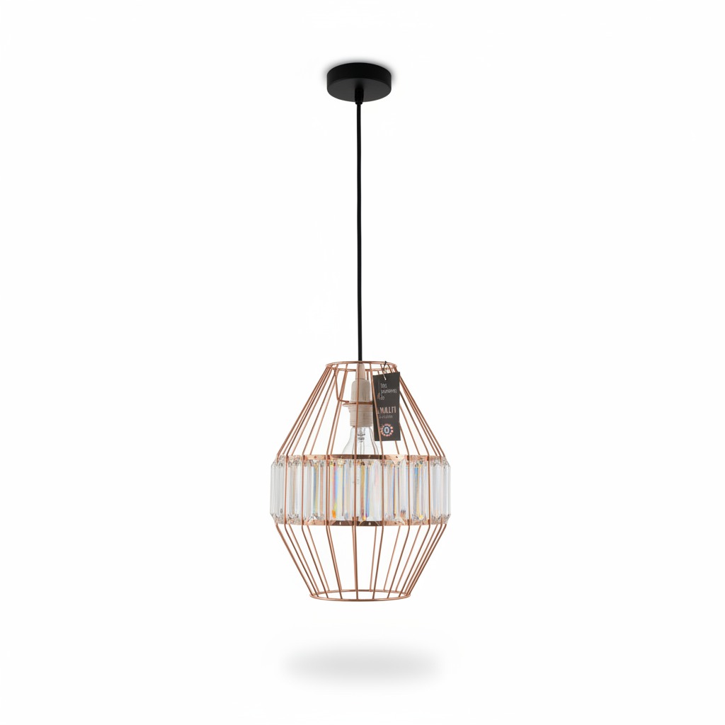 Suspension Pragas Crystal H28 Cm D20 Cm E14 220v