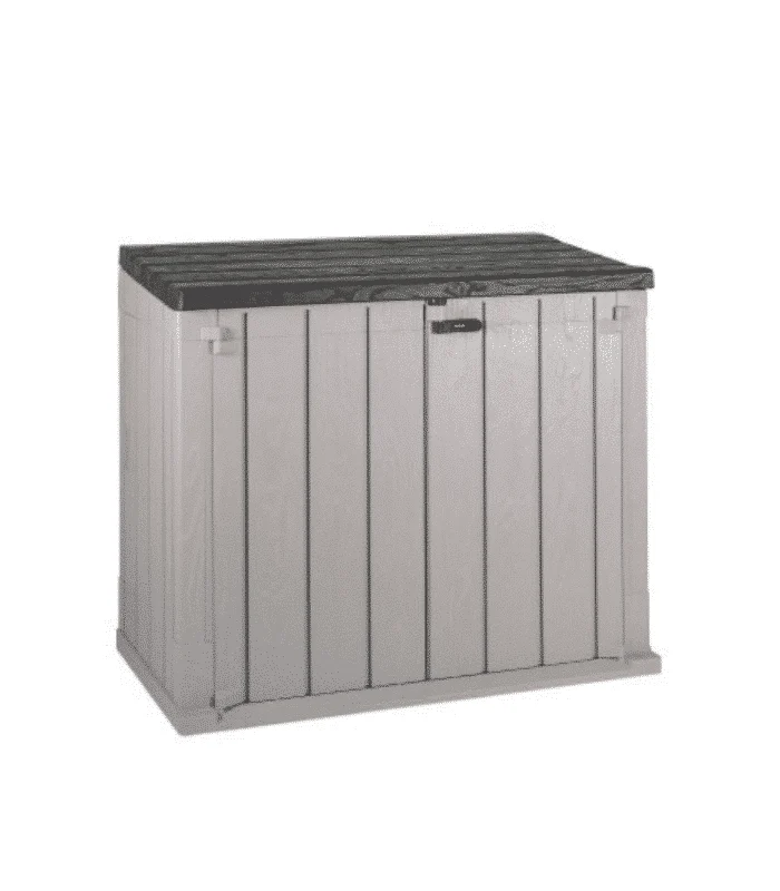 Coffre rangement de jardin résine 842 L gris