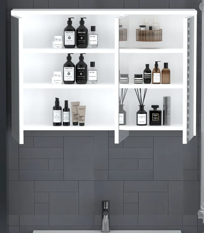 Meuble avec miroir pour salle de bain 100x68x22,5cm