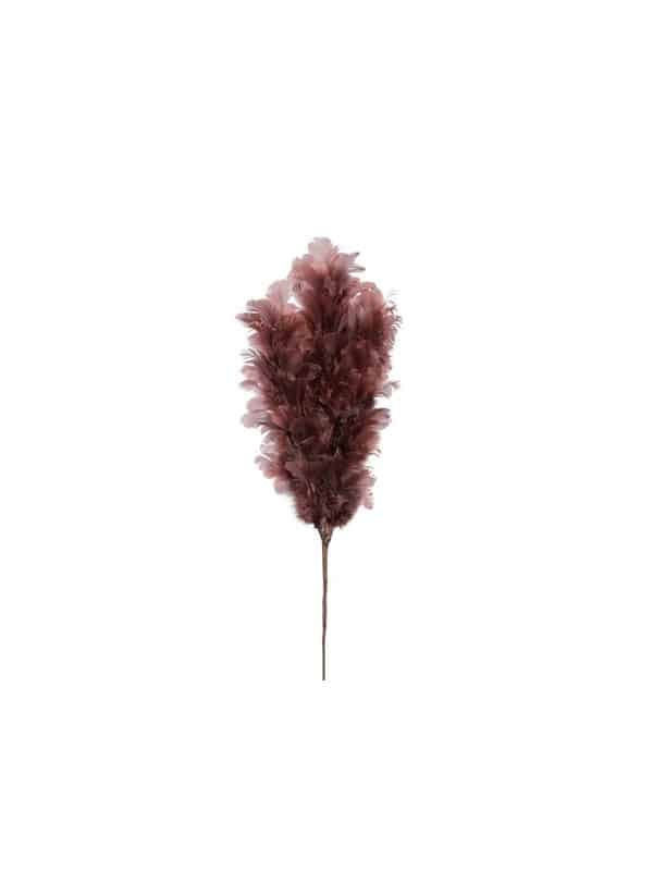 Branche artificielle Folksy plumes bordeaux 60 cm