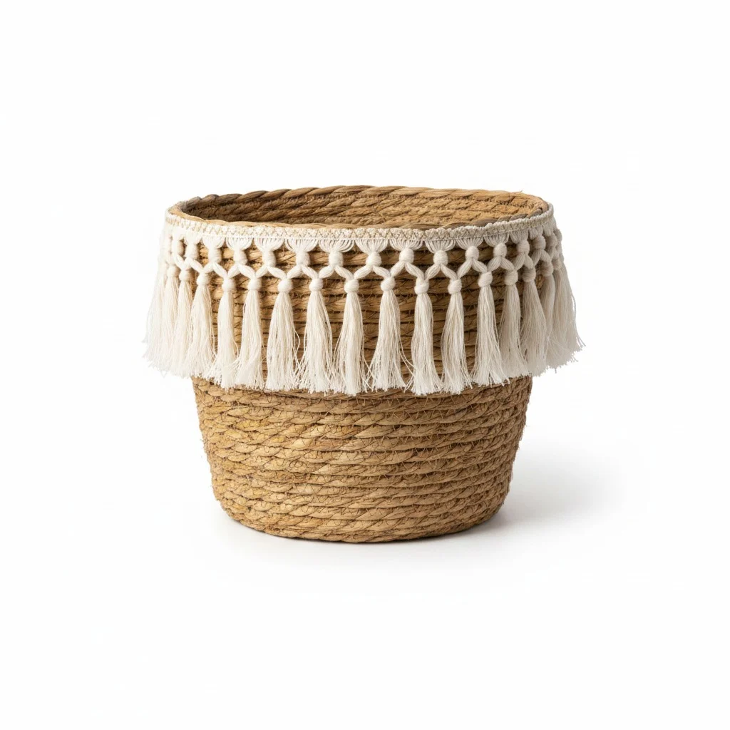 Panier en Corde de Paille Rond G 26*23