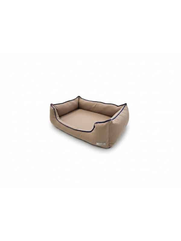 Coussin animal taupe en polyester 100x60cm pour chien