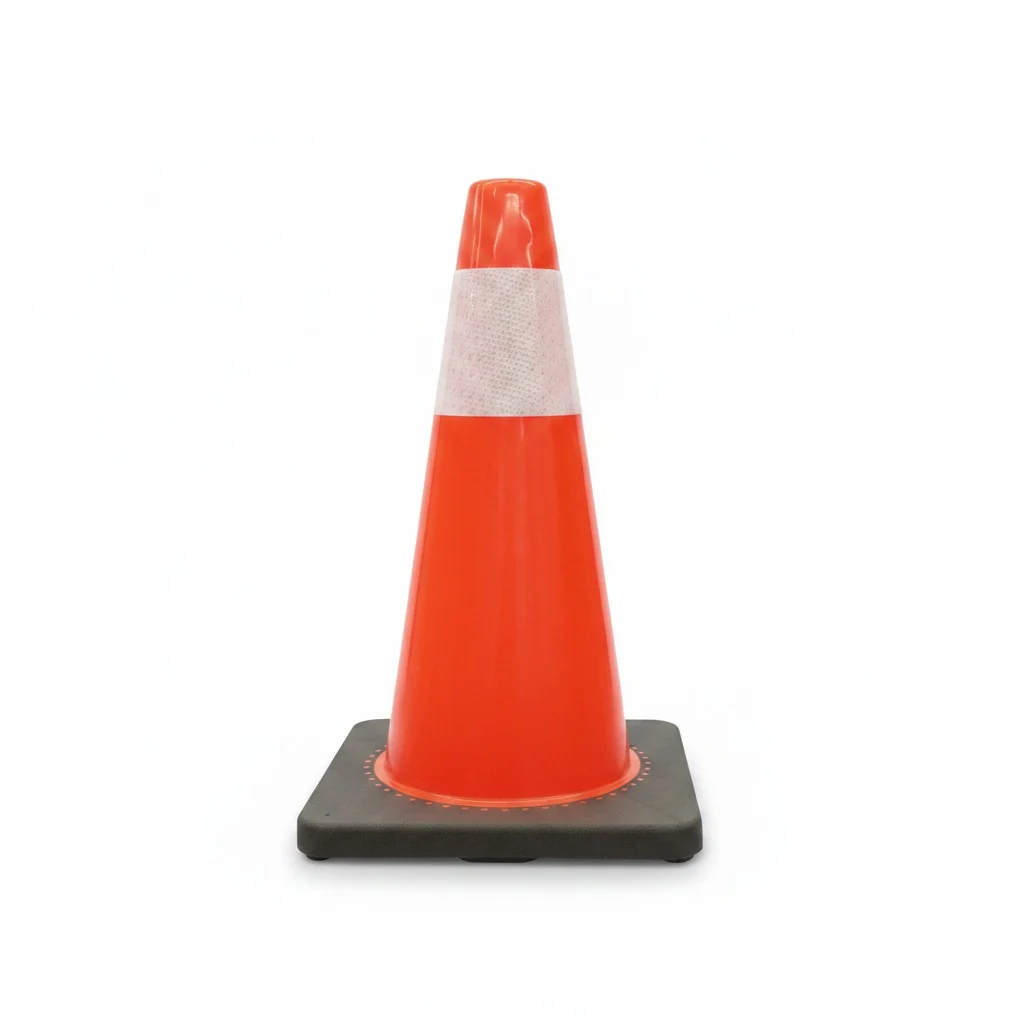 Cone de Signalisation Avec Base Noir 45 Cm