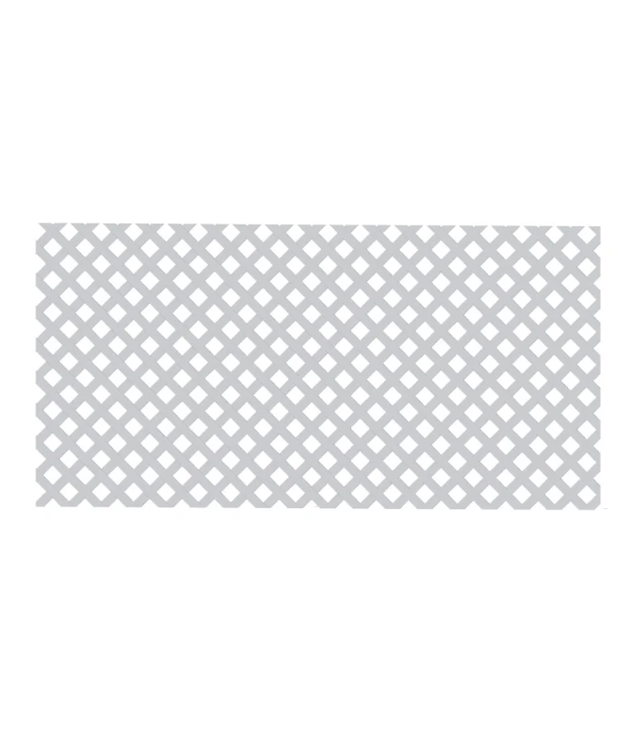Panneau Treillis 1X2M Motif Losange Pvc Gris