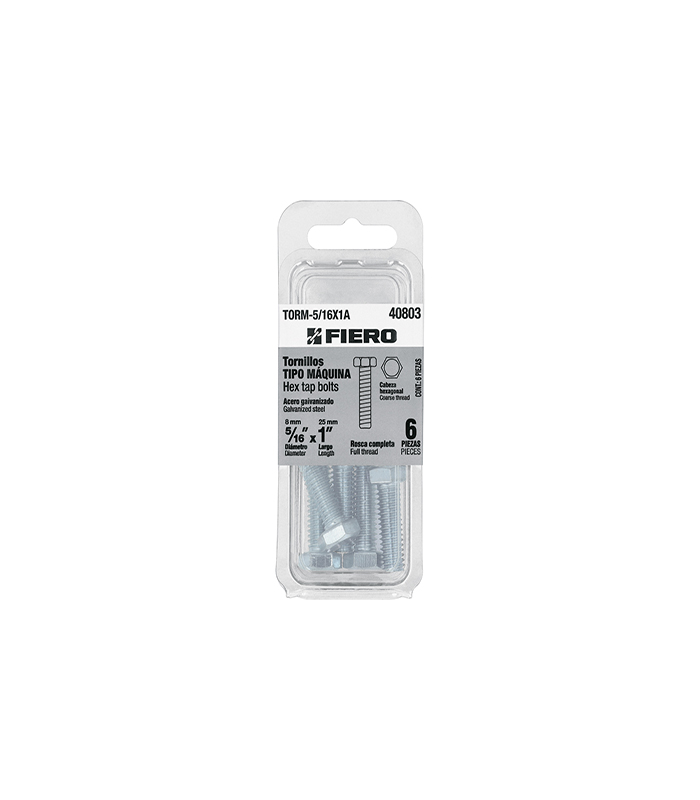 Boulon Hexagonal 7,9X2,54Mm 6 Pièces