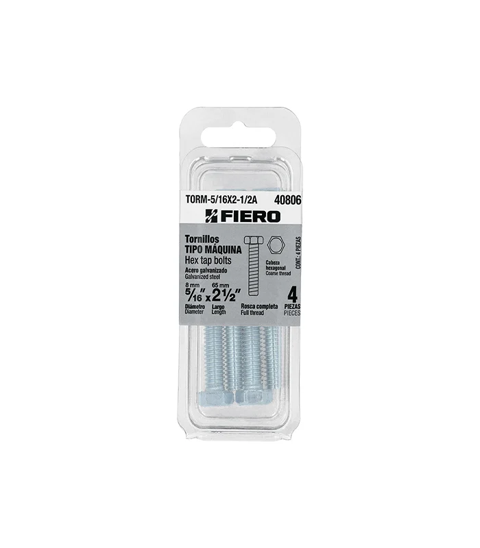 Boulon Hexagonal 7,9X63,5Mm 4 Pièces