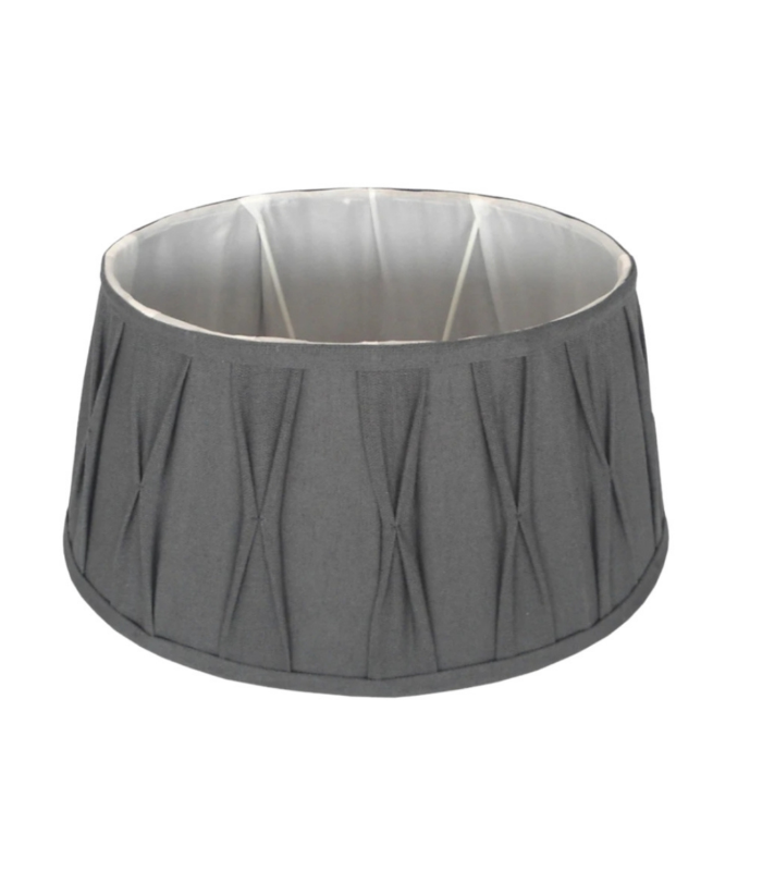Chapeau pour abat-jour riva drum gris 30cm