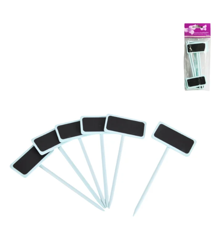 Tableau Ardoise Noir En Bleu 14Cm 6 Pieces
