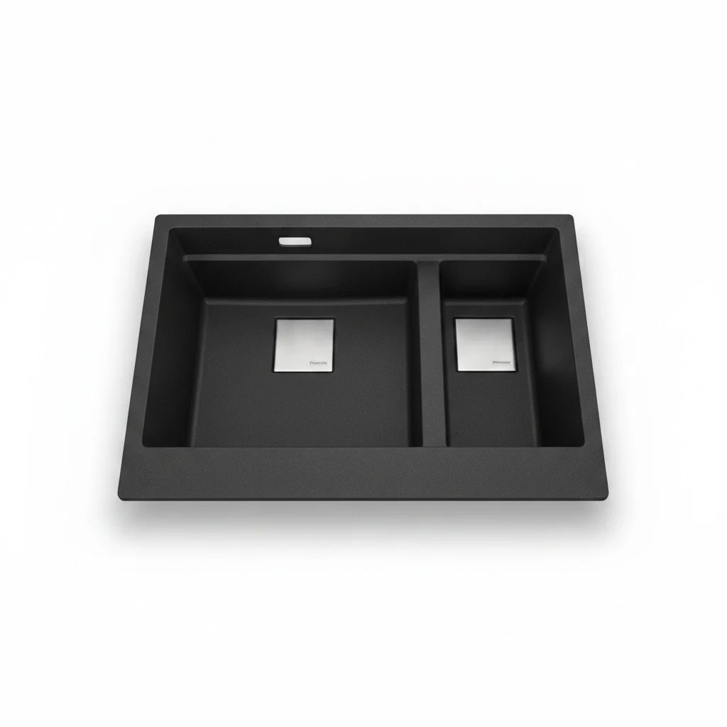 Evier sous Plan 2 Bacs Onyx Kng 120 3 1/2 Wwk Sip