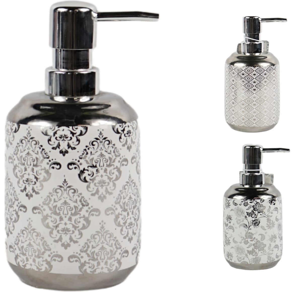 Distributeur De Savon Silver 17 Cm 3 Assorti