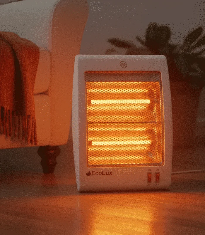 Radiateur halogene 2 tubes 400-800W Ecolux