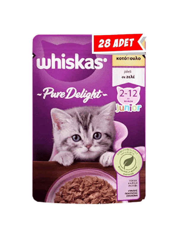 Sachet pour chaton Junior au poulet en gelée 85 g