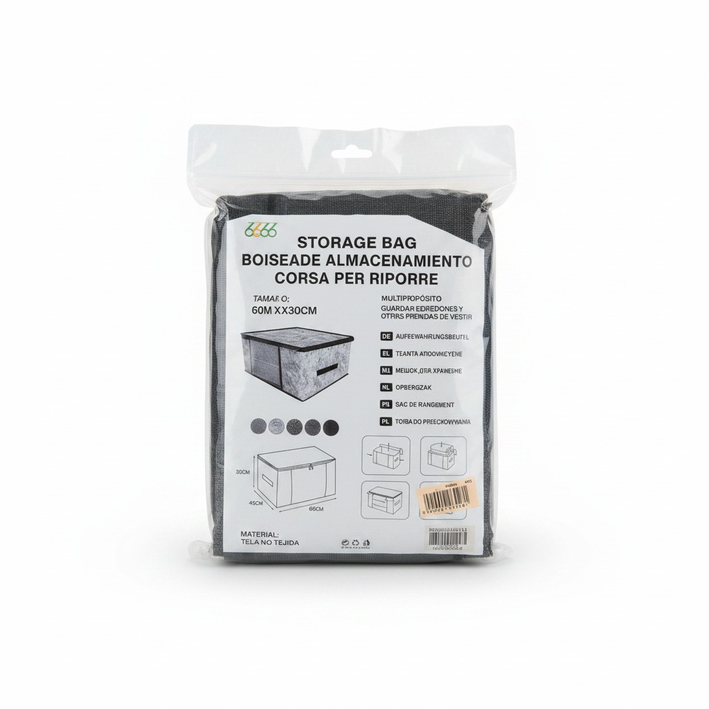 Sac Organisateur Imprimé En Non-Tissé 60×45×30 Cm